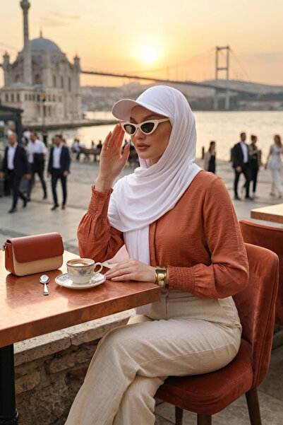 Ritagarcia Şapkalı Sandy Şal