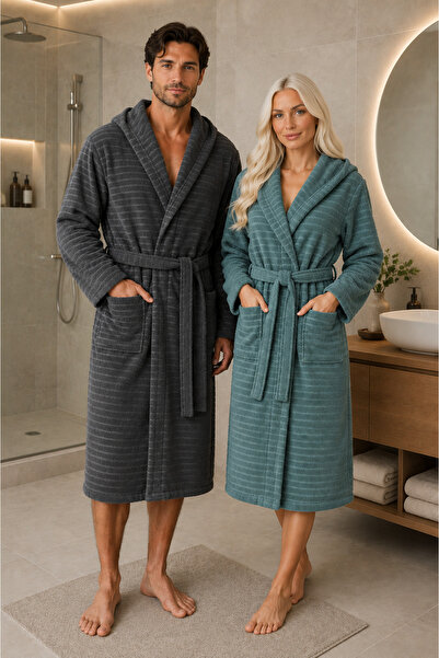 sternen glanz Set de halate de baie pentru cuplu, din bumbac, unisex, mărime ...