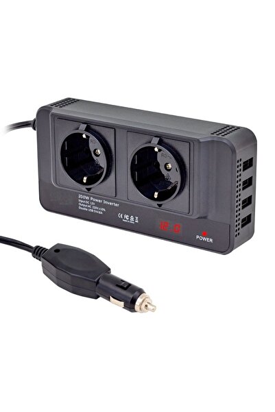 TechMore 200 Watt 12-220v Modified Sinus Inverter 4 X Usb Superbox-pc-led Ayd...