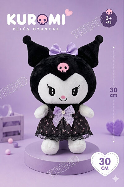 TREND Kuromi Peluş Oyuncak 30 cm Yumuşak Sevimli Peluş Bebek Kawaii Oyuncak