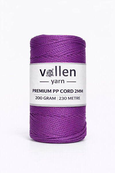 vollen yarn 200гр/230м Премиум полиестерна прежда Macrome 2мм, прежда Macrome...