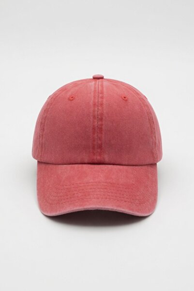 Mollycrush Unisex Red Burnt Denim Baseball Cap |   Adjustable Outdoor Sports Cap