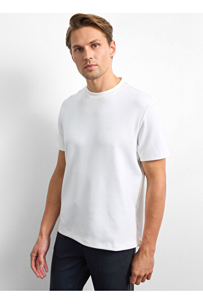 Back And Bond Ekru Regular Fit Basıc Tişört