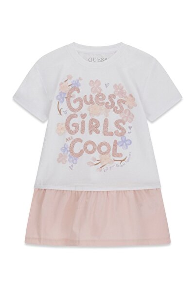 Guess MIXED FABRIC SS DRESS