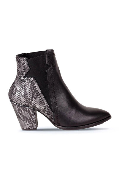 Bueno Shoes Cizme cu toc pentru femei din piele neagră 01wr5001