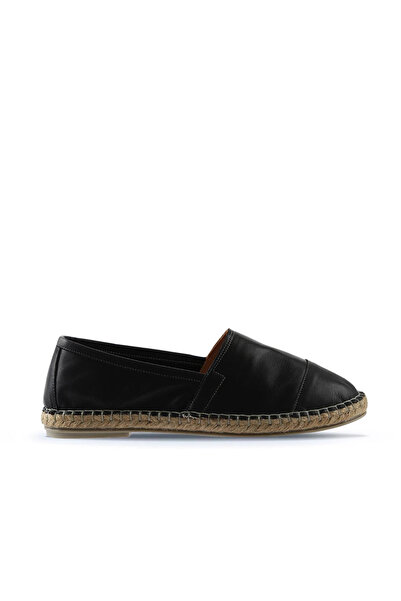 Bueno Shoes Siyah Deri Kadın Espadril Ayakkabı 01wj0300