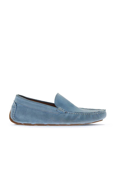 Bueno Shoes Pantofi casual pentru bărbați din piele intoarsa albastră deschis...