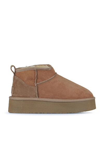Bueno Shoes Sahra Süet Kadın Dolgu Topuklu Bot 05ag2074054
