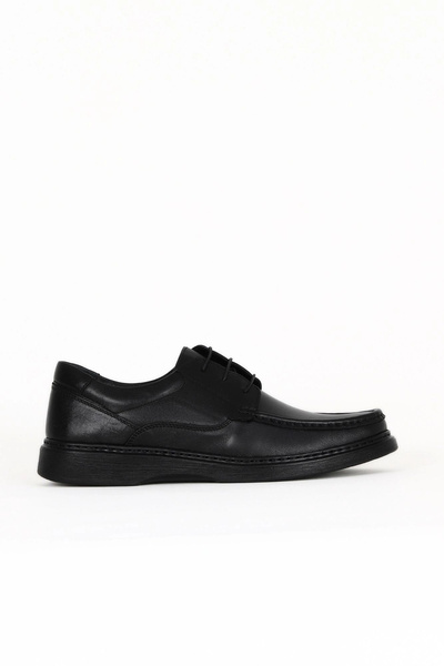 Bueno Shoes Black Leather Men's Casual Shoes 07Ma1627175