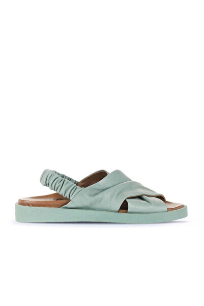 Bueno Shoes Sandale de damă din piele deschisă verde 01wu3309