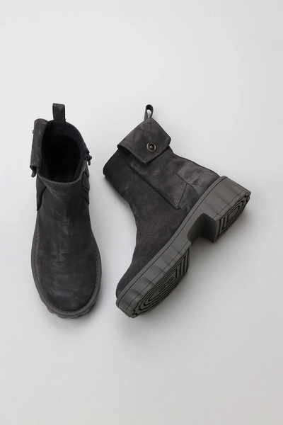 Bueno Shoes Cizme cu toc pentru femei din piele intoarsa gri 01wv9004