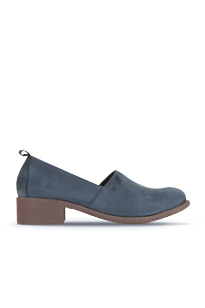 Bueno Shoes Pantofi cu toc mic pentru femei din nubuc bleumarin 01wd1807