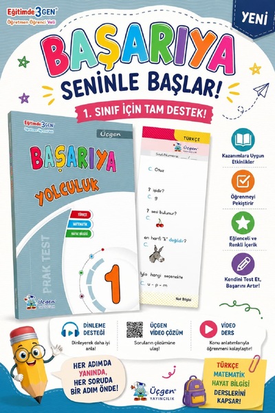 Üçgen Yayıncılık 1. Sınıf Başarıya Yolculuk Yaprak Test Çek Kopar