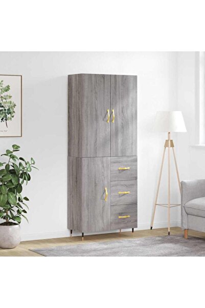 Concept Dulap înalt, gri sonoma, 69,5x34x180 cm, lemn compozit