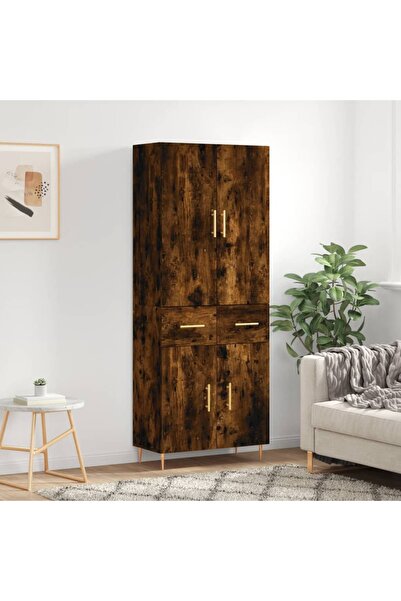 Concept Dulap înalt, stejar fumuriu, 69,5x34x180, lemn compozit