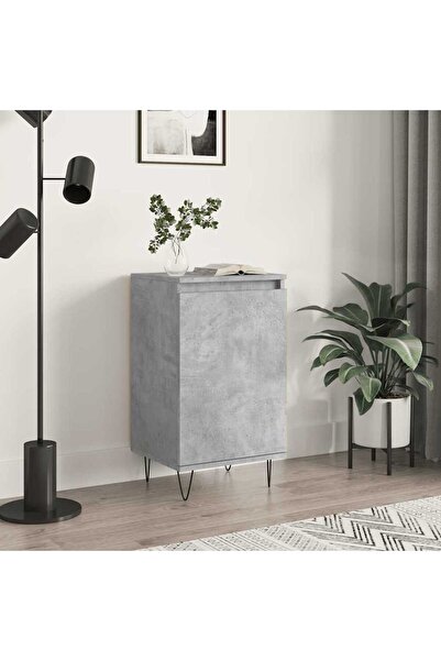 Concept Servantă, gri beton, 40x35x70 cm, lemn prelucrat