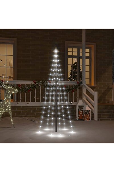 Concept Brad de Crăciun pe catarg, 108 LED-uri, alb rece, 180 cm