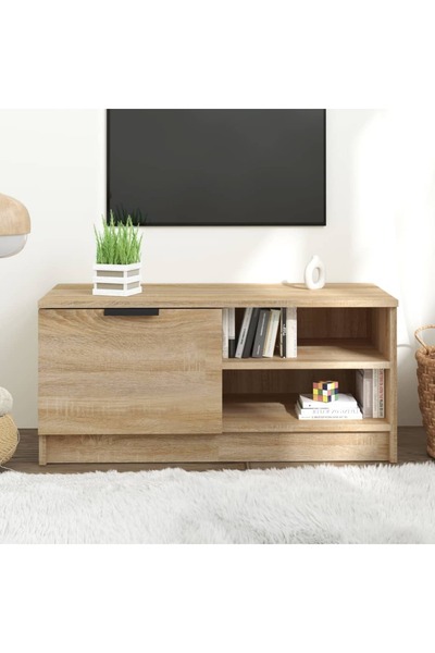 Concept Comodă TV, stejar sonoma, 80x35x36,5 cm, lemn prelucrat