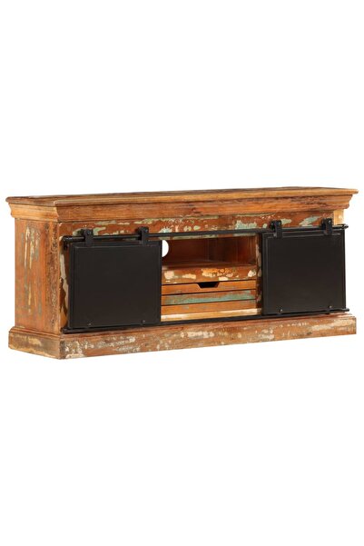 Concept Comodă TV, 110 x 30 x 45 cm, lemn masiv reciclat