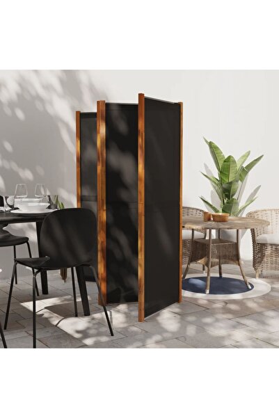 Concept Paravan de cameră cu 4 panouri, negru, 280x180 cm
