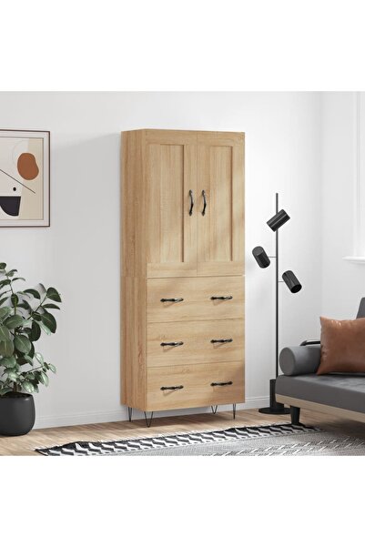 Concept Dulap înalt, stejar sonoma, 69,5x34x180 cm, lemn compozit
