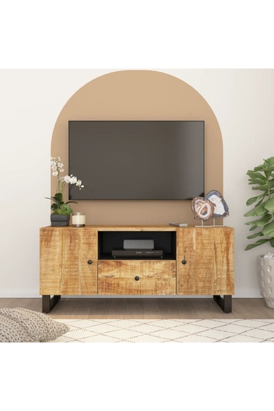 Concept Dulap TV 105x33,5x46 cm, lemn masiv de mango și lemn prelucrat