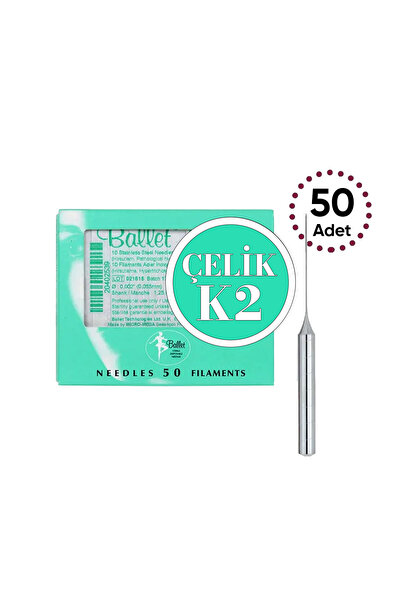 Ballet 50Pcs K2 Silver - Steel Hair Removal Needle Original K2 Silver Needle
