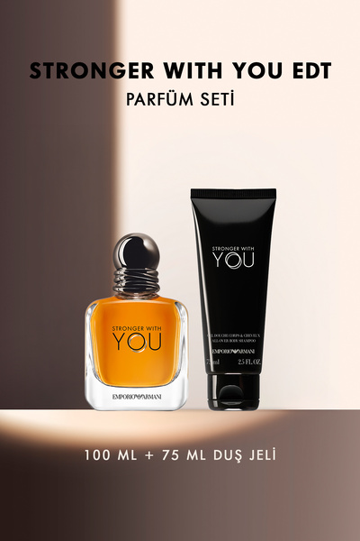 Emporio Armani Stronger With You EDT 100 ml & Duş Jeli Erkek Parfüm Seti 7829...