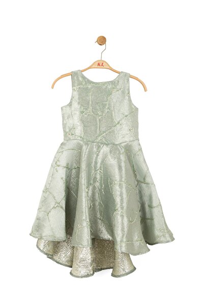 nk kids Nk Kız Çocuk Kolsuz Abiye Elbise 8-14 Yaş YEŞİL