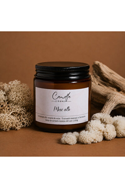 Candle Corner Lumânare parfumată din ceară de soia 100g, recipient din sticlă...