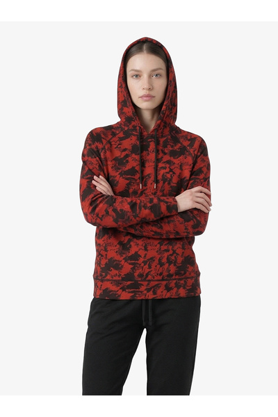 Blackspade Kadın Termal Kapşonlu Sweatshirt 2. Seviye 6194 - Kırmızı