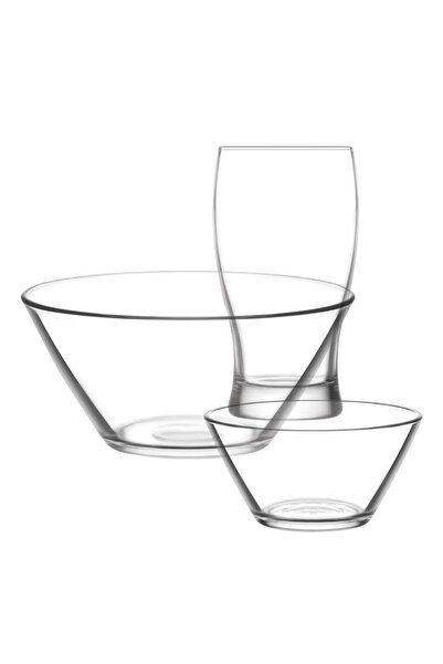 LAV Match Excitement Glass Cup Set of 5 (1 Beer Glass, 1 Large Bowl, 1 Medium...