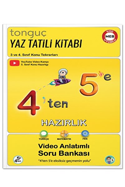 Tonguç Yayınları Tonguç Akademi 4'ten 5'e Hazırlık Soru Bankası / Yeşil kapak