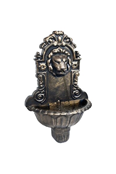Concept Fântână de perete cu design cap de leu, bronz