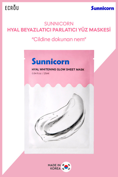 sunnicorn Hyal Aydınlatıcı Işıltı Veren Kağıt Maske