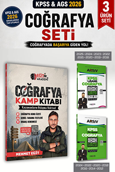 Eğit Akademi 2026 KPSS AGS Mehmet Eğit Coğrafya Kamp Kitabı MEHMET EĞİT ve Li...