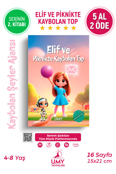 UMY Yayınları Elif ve Piknikte Kaybolan Top