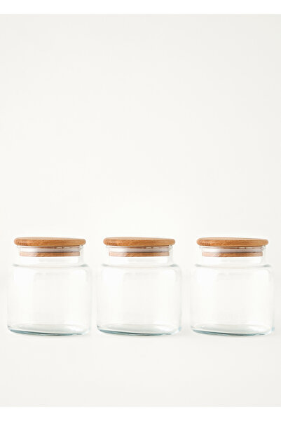 Bella Maison Joye Wooden Lid 3-Piece Jar Set (635 Cc)