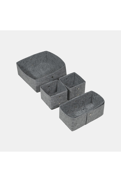 Less Home Felt Stapled Drawer Organizer Set of 4