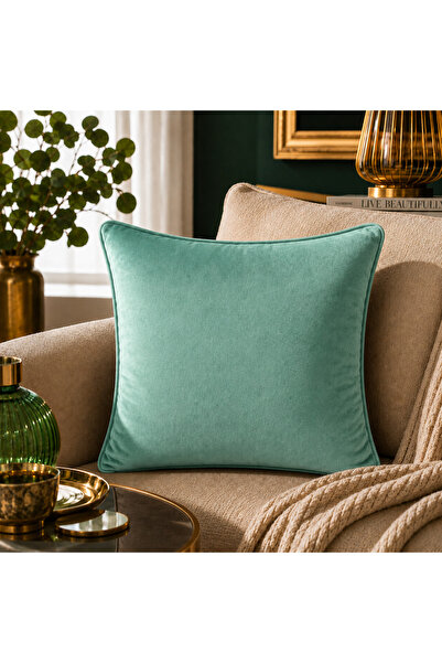 Fabricland Ithal Ipek Kadife Mint Yeşili Kırlent Kılıfı 43x43cm