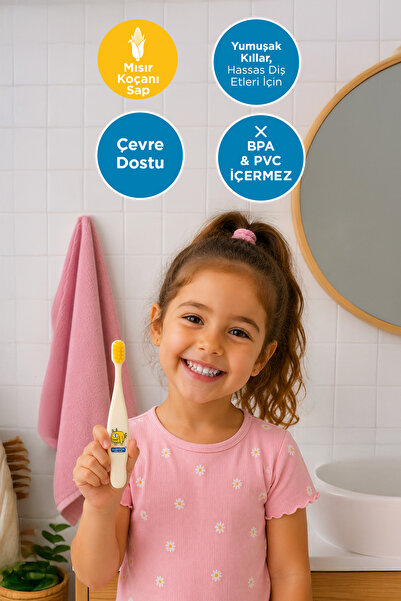 BABYTON 1-6 Yaş Ultra Yumuşak Ekolojik Diş Fırçası Pinky