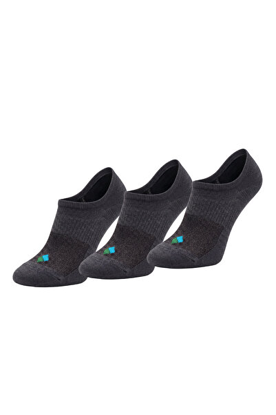 Bonny Silver Odor-Free No Show Booties Women's Smoked Silver Socks 3-Pack