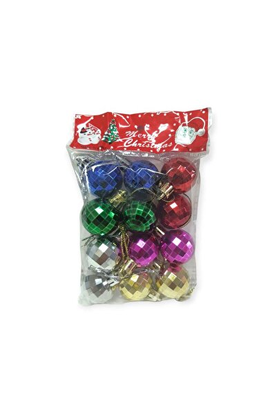 KIZILKAYA Christmas Tree Ornament 12-Piece Mosaic Ball Set