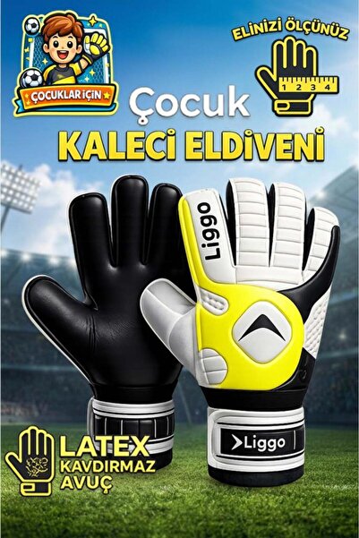Liggo Reflex Çocuk Kaleci Eldiveni Bilek Bandajlı 5-6-7 Numara