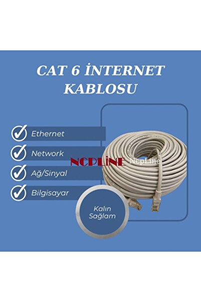 EYE PC 30 Metre Internet Ara Kablosu Eternet Lan Kaplo Cat 6