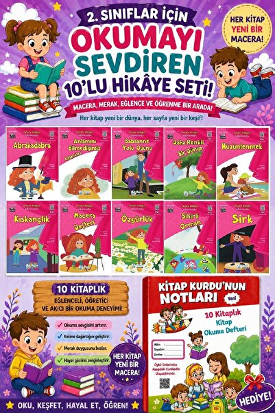 Üçgen Yayıncılık 2.Sınıflar İçin Okumayı Sevdiren 10 lu Hikaye Seti 7 (Kitap ...