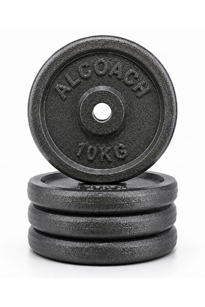 Alcoach Cast Iron Plate Weights Dumbbell Set Ideal for Bodybuilding and Weigh...