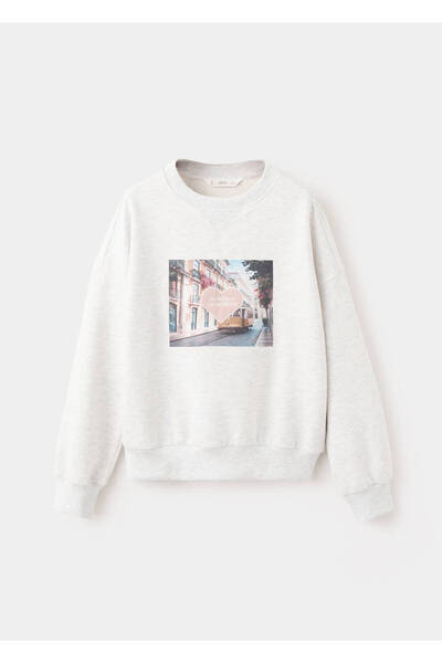 MANGO Kids İşlemeli desenli sweatshirt