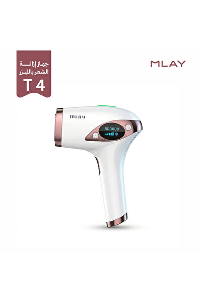Mlay جهاز إزالة الشعر بالليزر T4 المتطور مع خاصية التبريد - وردي