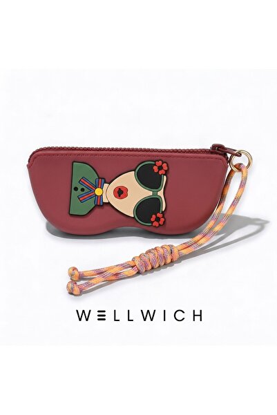 wellwich Silikon Kalemlik ve Gözlük Kılıfı Çok Amaçlı Fermuarlı Organizer Bor...